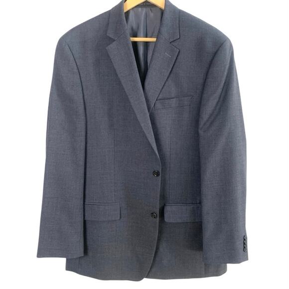 MICHAEL Micahel Kors Size 42L Men's Wool Sport Coat Blazer Jacket Gray Business - Picture 1 of 10
